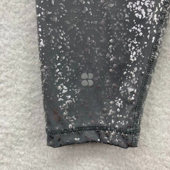 Sweaty Betty London Womens Leggings Size 12 Gray Goddess Terrazzo Foil - Picture 4 of 10